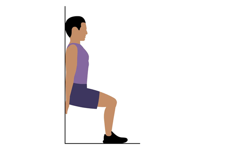 اسکات روی دیوار(Wall Squats)